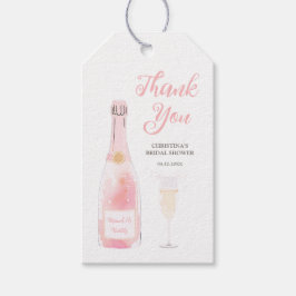 Etiqueta Para Presente Brunch Bubbly Champanhe Chuveiro de Noiva Obrigado