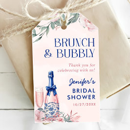 Etiqueta Para Presente Brunch de Champanhe e Chuveiro de Noiva Espumante