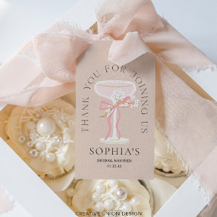 Etiqueta Para Presente Brunch e Champanhe Bubbly Lembrancinhas de Chá de 