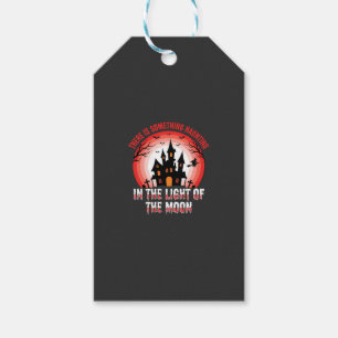 Etiqueta Para Presente Bruxa ao Luar da Casa Assombrada de Halloween