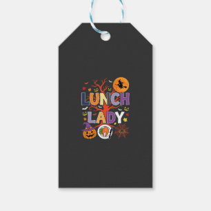Etiqueta Para Presente Bruxa da Cozinha da Senhora do Almoço do Halloween