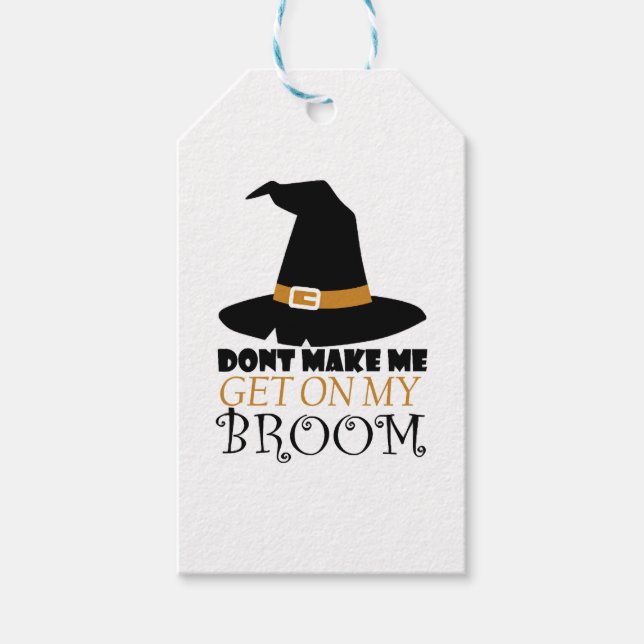Etiqueta Para Presente Bruxa no Halloween (Frente)