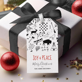 Etiqueta Para Presente Buffalo Adventures Black & White w/Xadrez ID599