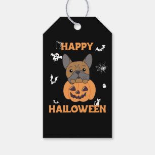 Etiqueta Para Presente Bulldog Em Cachorros De Pumpkin Cute Feliz Present