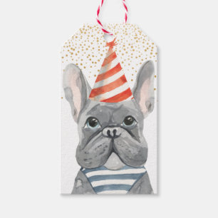 Etiqueta Para Presente Bulldog Francês com a Merci