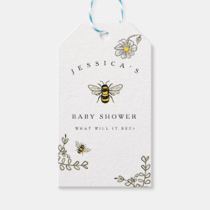 Etiqueta Para Presente Bumble o Tag do favor do preto do amarelo do tema