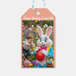 Etiqueta Para Presente Bunny and Kid photo Easter
