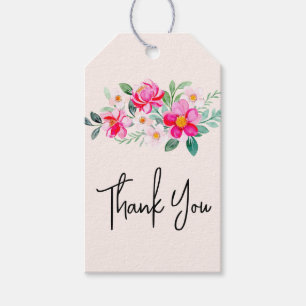 Etiqueta Para Presente Buquê Bonito Pink Flower Muito Obrigado