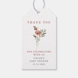 Etiqueta Para Presente Buquê De Borboleta Floral De Queda Delicada