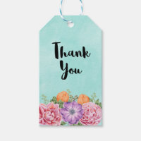 Buquê de Flores de Aquarela Simples Obrigado