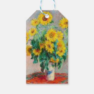 Etiqueta Para Presente Buquê de Sunflower Claude Monet