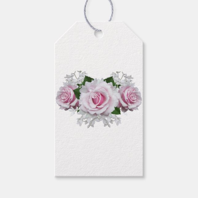 Etiqueta Para Presente Buquê rosa rosa rosa (Frente)