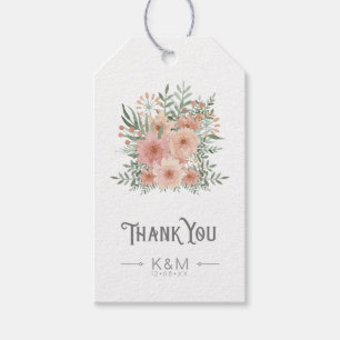 Etiqueta Para Presente Buquê Watercolor Obrigado Blush ID654