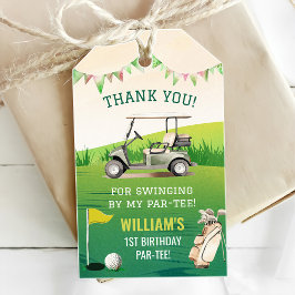Etiqueta Para Presente Buraco Par-Tee Golf no Aniversário de Um Rapaz