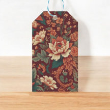 Burgundy Chinoiserie Grandmilenial Toile de Jouy