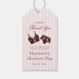 Etiqueta Para Presente Burgundy Lingerie Shower Bachelorette Bridal Favor
