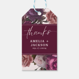 Etiqueta Para Presente Burgundy masculina e favor do casamento floral rox