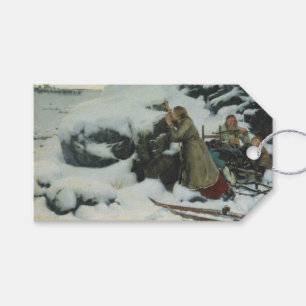 Etiqueta Para Presente Burnt Village in Winter (por Albert Edelsense)