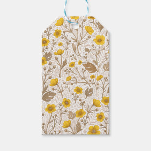 Etiqueta Para Presente Buttercups, amarelo e marrom