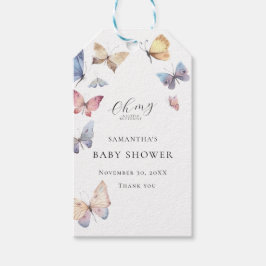 Etiqueta Para Presente Butterfly Girl Baby Shower