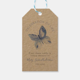 Etiqueta Para Presente Butterfly Seed Packet Memorial Funeral