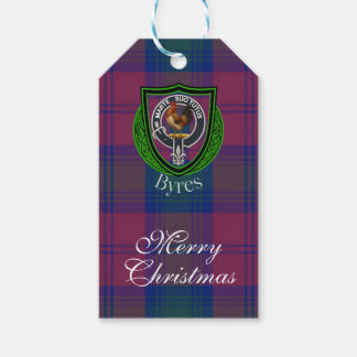 Etiqueta Para Presente Byres Scottish Clan Tartan & Crest