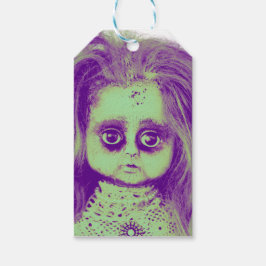 Etiqueta Para Presente Cabeça De Cabelo Louca Em Mint