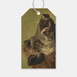 Etiqueta Para Presente Cabeça de javali selvagem (fusca de porco)