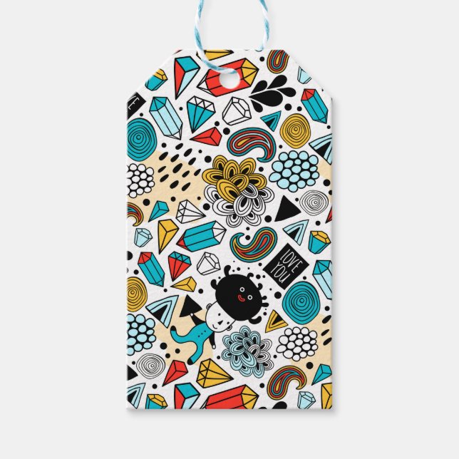 Etiqueta Para Presente Cabeça louca (Frente)