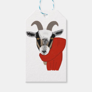 Etiqueta Para Presente Cabra bonito que veste um lenço