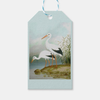 Etiqueta Para Presente Caça branca, Ilustrações de Aves