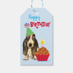 Etiqueta Para Presente Caça de Aniversário do Cupcake