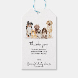 Etiqueta Para Presente Cachorro Aquarela Fofo Obrigada