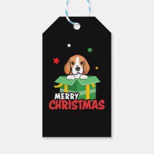Etiqueta Para Presente Cachorro Beagle Papai Noel Amantes Natal Xmas 