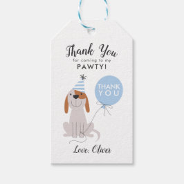 Etiqueta Para Presente Cachorro Cachorro Festa de aniversário Blue Favor