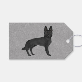 Etiqueta Para Presente Cachorro de desenho animado fofo pastor alemão pre