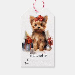 Etiqueta Para Presente Cachorro de Yorkie