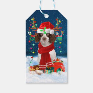 Etiqueta Para Presente Cachorro espanhol inglês Springer com presentes d