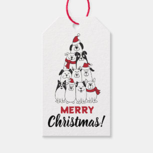 Etiqueta Para Presente Cachorro Fofo Feliz Natal