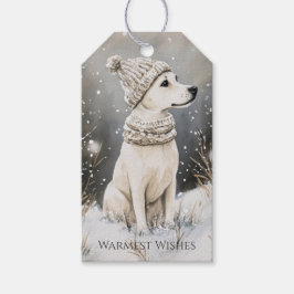 Etiqueta Para Presente Cachorro Inverno Neve Natal