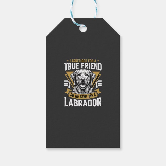 Etiqueta Para Presente Cachorro Labrador Amigo Verdadeiro (Frente)