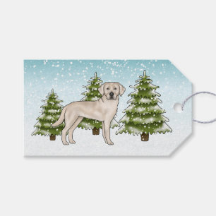 Etiqueta Para Presente Cachorro Labrador Retriever Creme Natal Azul Nevad