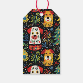 Etiqueta Para Presente Cachorros de Natal