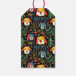 Etiqueta Para Presente Cachorros de Natal