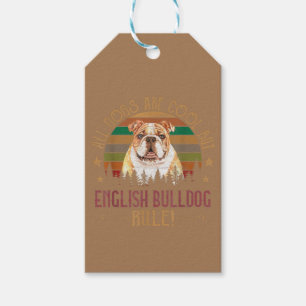 Etiqueta Para Presente Cachorros São Legal, Mas Inglês Cachorro Cachorro