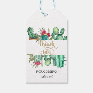 Etiqueta Para Presente Cacto de Aquarela Pontos Polka