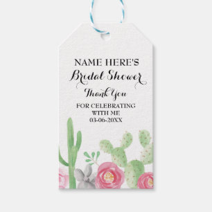 Etiqueta Para Presente Cactus Obrigado Tag Fiesta Chá de panela do México