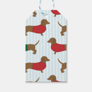 Etiqueta Para Presente Cães coloridos do Dachshund