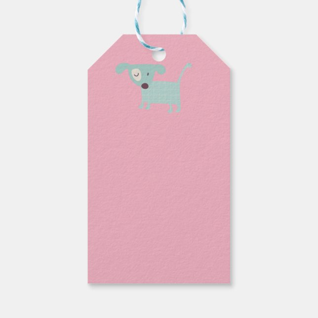 Etiqueta Para Presente Cães, Estrelas e Flores (Verso)