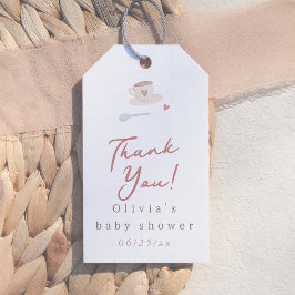 Etiqueta Para Presente Cafe Bebe Aquarela Fofa Chá de Bebê Obrigada